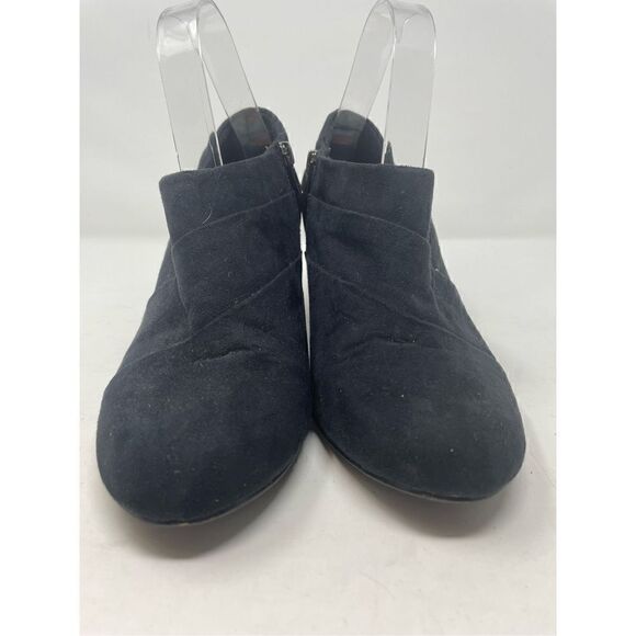 🔴 Mootsie Tootsie black vegan suede ankle booties size 9.5 - Picture 5 of 13